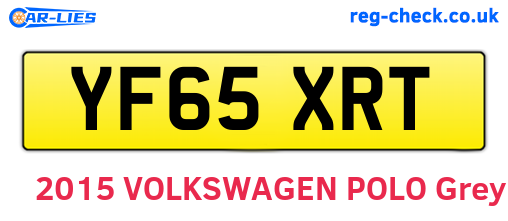 YF65XRT are the vehicle registration plates.