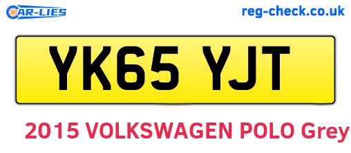 YK65YJT are the vehicle registration plates.