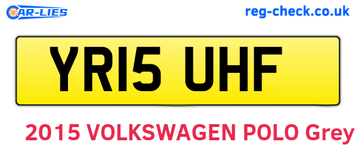 YR15UHF are the vehicle registration plates.