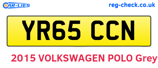 YR65CCN are the vehicle registration plates.