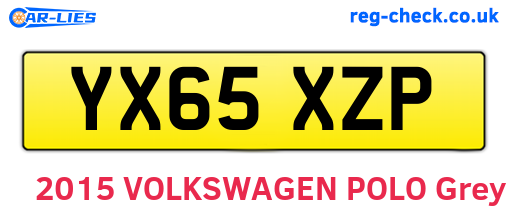 YX65XZP are the vehicle registration plates.