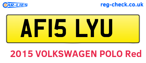 AF15LYU are the vehicle registration plates.