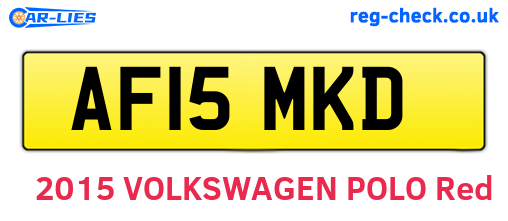 AF15MKD are the vehicle registration plates.
