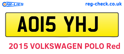 AO15YHJ are the vehicle registration plates.