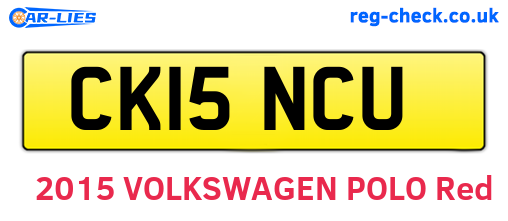 CK15NCU are the vehicle registration plates.