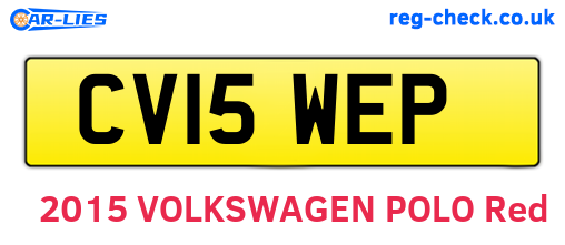 CV15WEP are the vehicle registration plates.