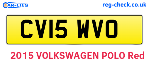 CV15WVO are the vehicle registration plates.