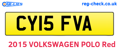CY15FVA are the vehicle registration plates.