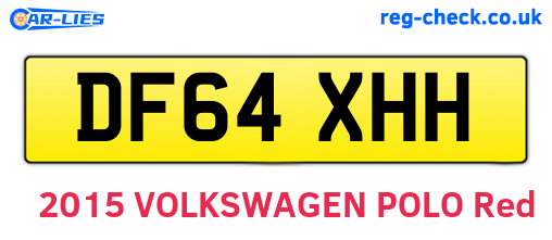 DF64XHH are the vehicle registration plates.