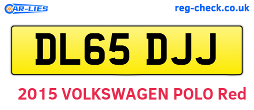 DL65DJJ are the vehicle registration plates.