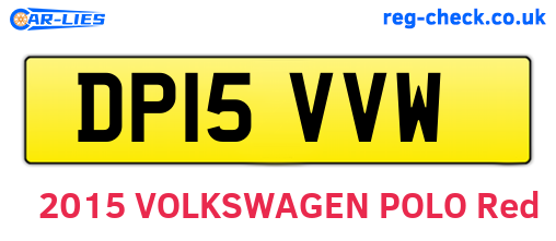 DP15VVW are the vehicle registration plates.