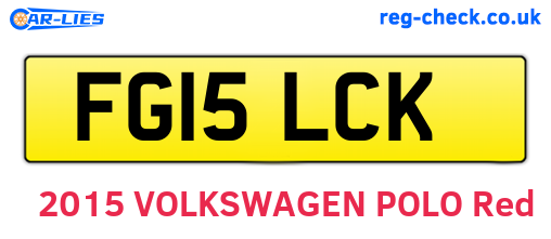 FG15LCK are the vehicle registration plates.
