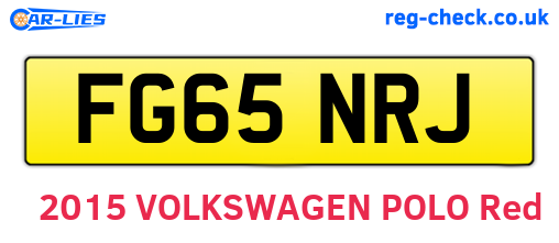 FG65NRJ are the vehicle registration plates.
