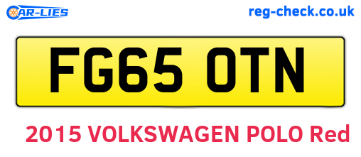 FG65OTN are the vehicle registration plates.