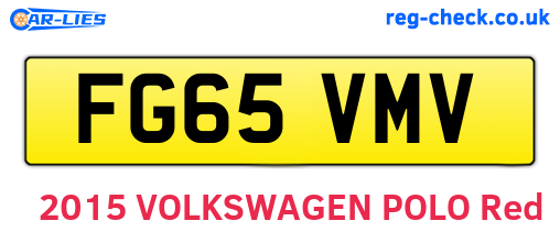 FG65VMV are the vehicle registration plates.