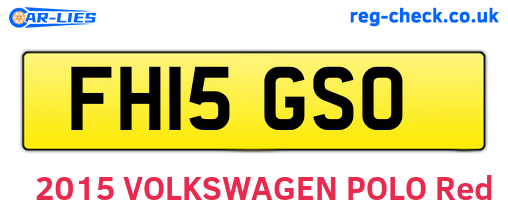 FH15GSO are the vehicle registration plates.