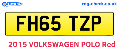 FH65TZP are the vehicle registration plates.