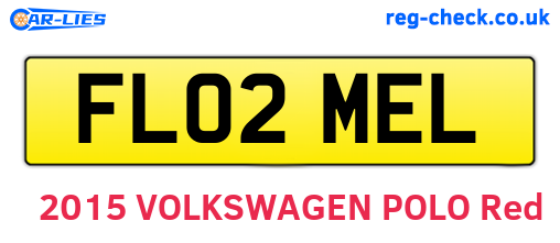 FL02MEL are the vehicle registration plates.