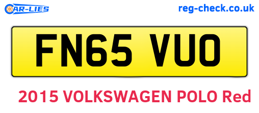 FN65VUO are the vehicle registration plates.
