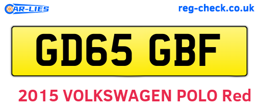 GD65GBF are the vehicle registration plates.