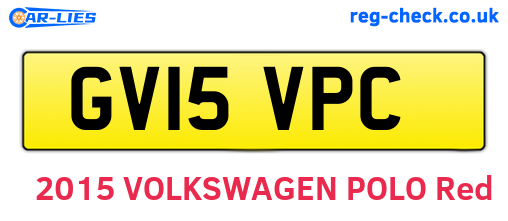 GV15VPC are the vehicle registration plates.