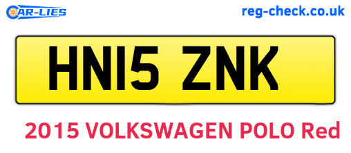 HN15ZNK are the vehicle registration plates.