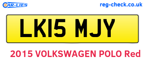 LK15MJY are the vehicle registration plates.