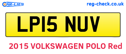 LP15NUV are the vehicle registration plates.
