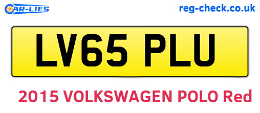 LV65PLU are the vehicle registration plates.