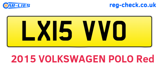 LX15VVO are the vehicle registration plates.