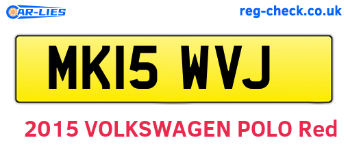MK15WVJ are the vehicle registration plates.