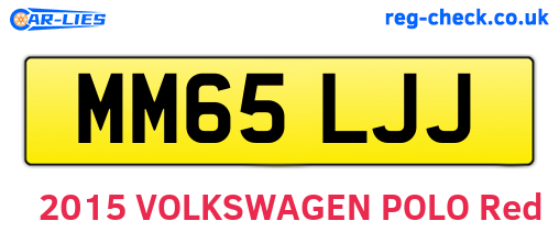 MM65LJJ are the vehicle registration plates.