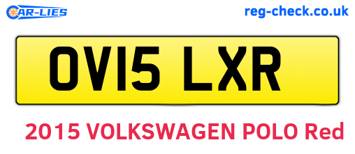 OV15LXR are the vehicle registration plates.