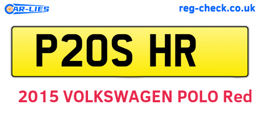 P20SHR are the vehicle registration plates.