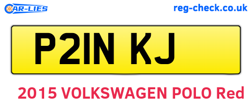 P21NKJ are the vehicle registration plates.