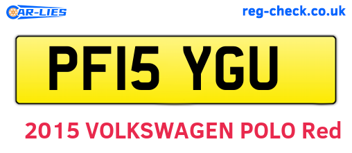 PF15YGU are the vehicle registration plates.