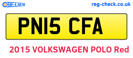PN15CFA are the vehicle registration plates.