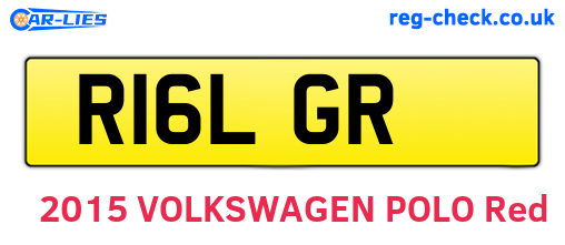 R16LGR are the vehicle registration plates.