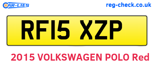 RF15XZP are the vehicle registration plates.