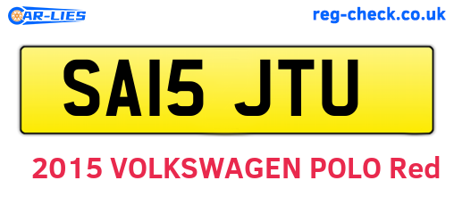 SA15JTU are the vehicle registration plates.