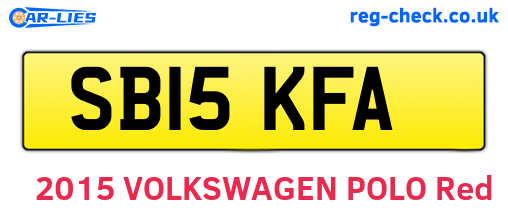 SB15KFA are the vehicle registration plates.