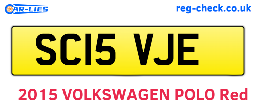 SC15VJE are the vehicle registration plates.