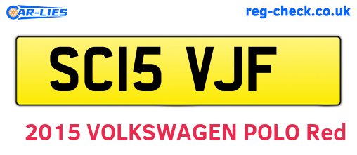 SC15VJF are the vehicle registration plates.