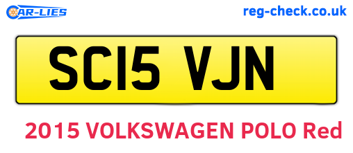 SC15VJN are the vehicle registration plates.