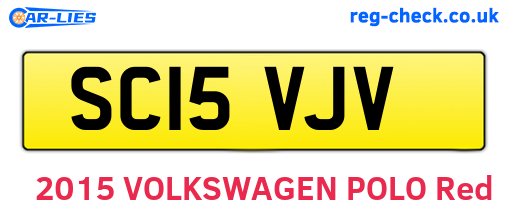 SC15VJV are the vehicle registration plates.