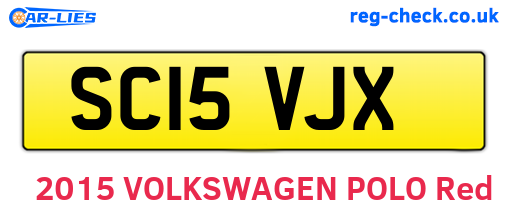 SC15VJX are the vehicle registration plates.