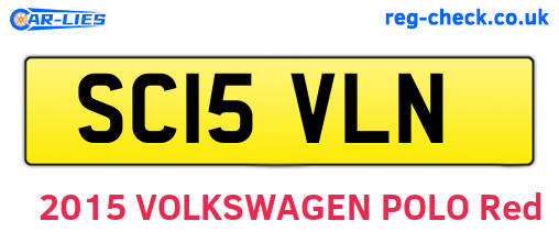 SC15VLN are the vehicle registration plates.