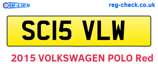 SC15VLW are the vehicle registration plates.