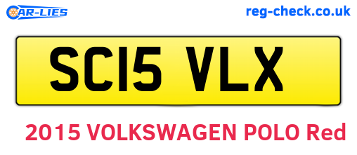 SC15VLX are the vehicle registration plates.