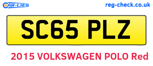 SC65PLZ are the vehicle registration plates.